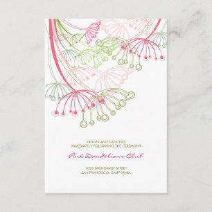 Carte D'accompagnement Réception de mariage printanier aux fleurs de piss
