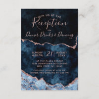 Réception de mariage Rose Gold et Bleu Marine Agat