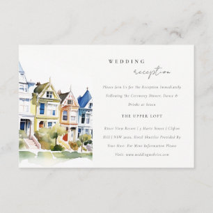 Carte D'accompagnement Réception de mariage San Francisco Painted Ladies
