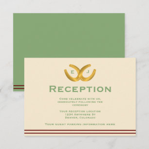Carte D'accompagnement Réception de mariage Western Horseshoes