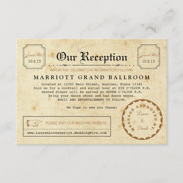 Carte D'accompagnement Réception de Telegram après le voyage de partie Ca (Devant)
