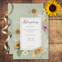 Réception Florale De Tournesol En Été vintage