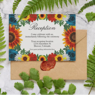 Carte D'accompagnement Réception Florale d'été jardin