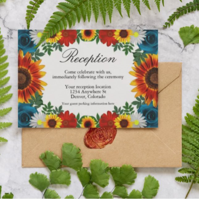 Carte D'accompagnement Réception Florale d'été jardin (Créateur téléchargé)