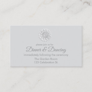 Carte D'accompagnement Réception Mandala en Livre blanc moderne