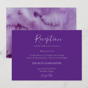 Carte D'accompagnement Réception Ultra Violet de lavage de couleur violet