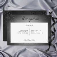 Réception vintage Dark Gothic Black Mariage damass