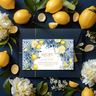 Carte D'accompagnement Recette Carreaux de citron italien Italie Douche n