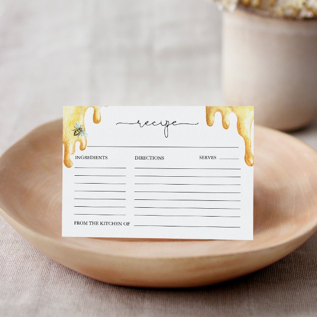 Carte D'accompagnement Recette d'abeille au miel CALLA (Créateur téléchargé)