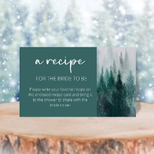 Carte D'accompagnement Recette d'aquarelle de la forêt de pins pour la ma