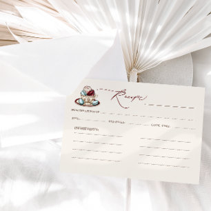 Carte D'accompagnement Recette de Baby Shower Tea Party