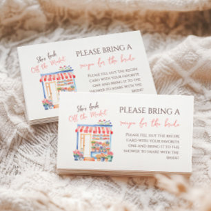 Carte D'accompagnement Recette de Baby Shower Watercolor Fresh Off Market