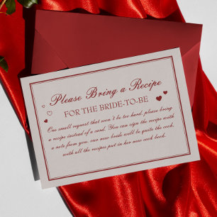 Carte D'accompagnement Recette de demande pour une fête de mariage vintag