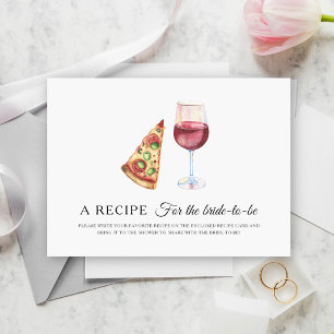 Carte D'accompagnement Recette de douche nuptiale pour la future mariée