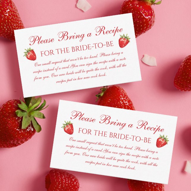 Carte D'accompagnement Recette de Fête de Fiançailles aux Fruits Rouges p (Créateur téléchargé)