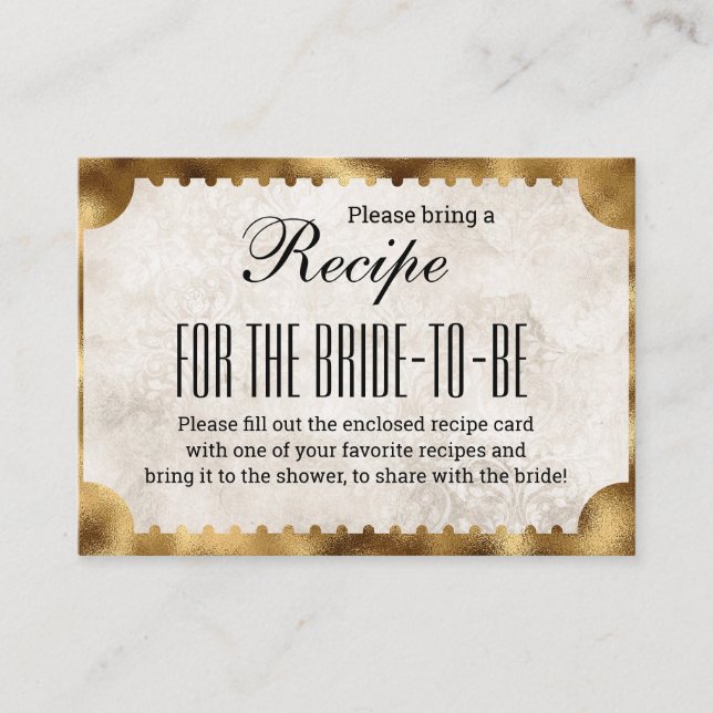 Carte D'accompagnement Recette de Fête des mariées de ticket de cinéma vi (Devant)