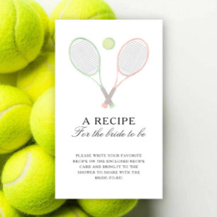 Carte D'accompagnement Recette de fiançailles de tennis pour la future ma