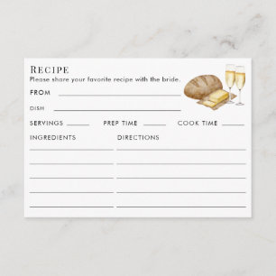 Carte D'accompagnement Recette de gâteau de mariage en pain beurré double