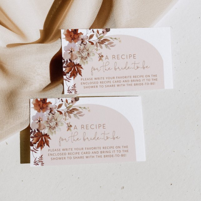 Carte D'accompagnement Recette de la nuptiale de l'arc de Boho (Créateur téléchargé)