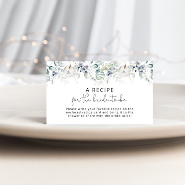 Carte D'accompagnement Recette d'eucalyptus d'hiver pour que la mariée so (Créateur téléchargé)