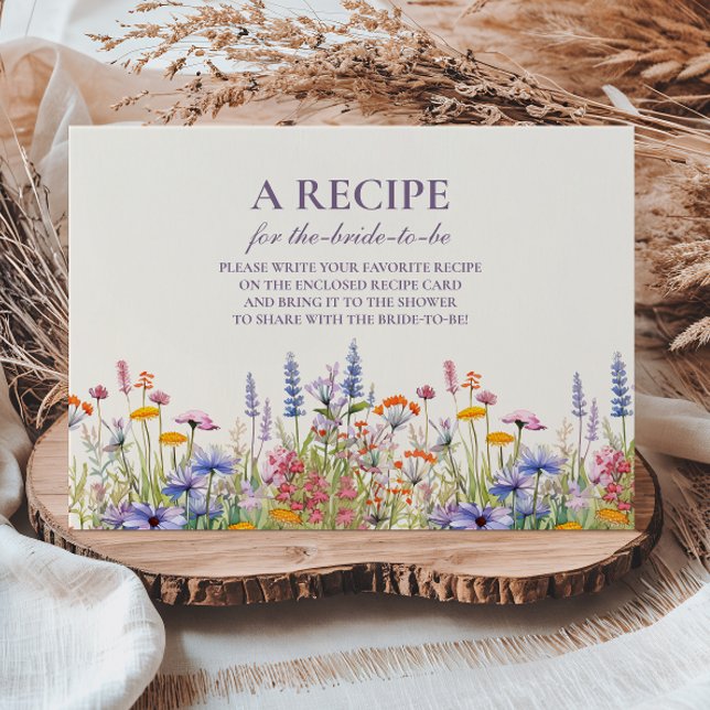 Carte D'accompagnement Recette Fête des mariées fleur sauvage (Créateur téléchargé)