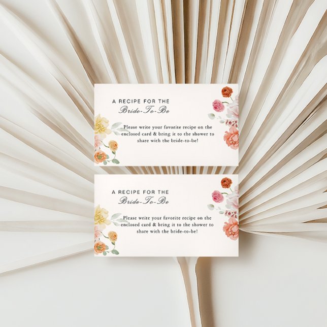 Carte D'accompagnement Recette Fête des mariées Fleurs de printemps (Créateur téléchargé)