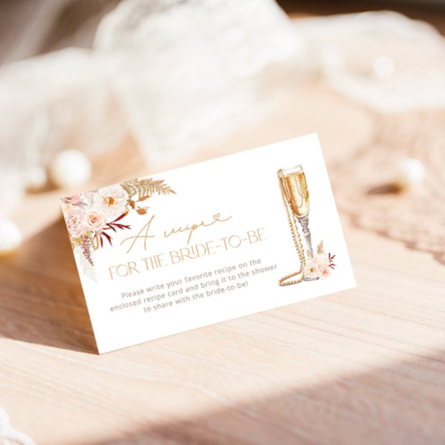 Carte D'accompagnement Recette Perles & Prosecco pour la future mariée (Créateur téléchargé)