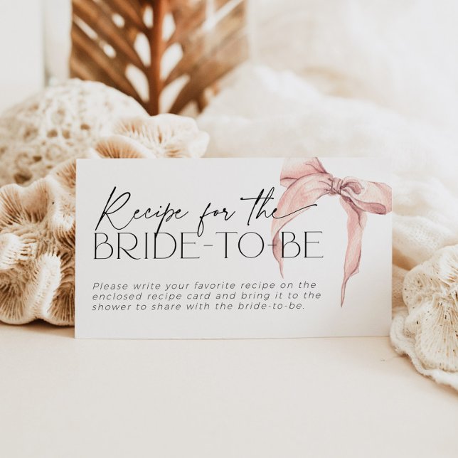 Carte D'accompagnement Recette pour la demande de mariage avec arc rose (Créateur téléchargé)