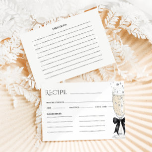 Carte D'accompagnement Recette Prosecco Nœud Mariage