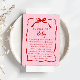 Carte D'accompagnement Red and Pink Valentines Books For Baby Shower
