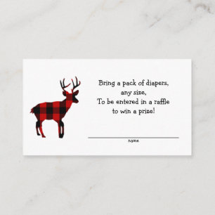 Carte D'accompagnement Red Flannel Buck billets de tombola de couche