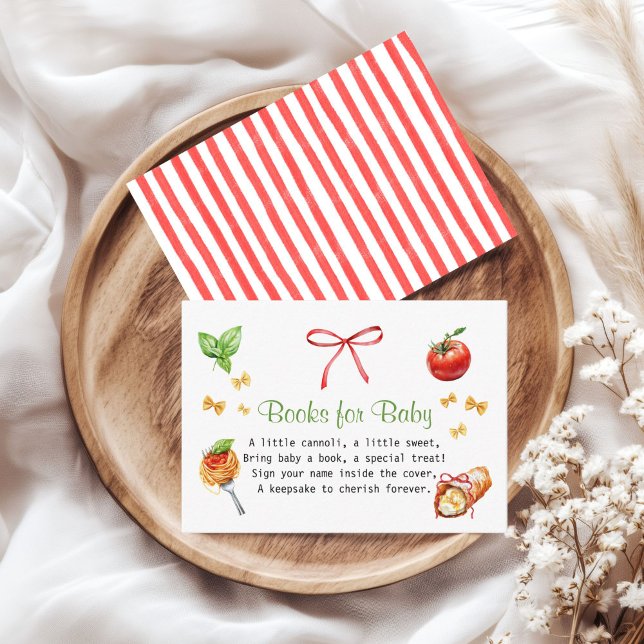 Carte D'accompagnement Red Green Saint Cannoli Baby shower Livres pour bé (Red Green Baby Shower Books for Baby Insert Card)