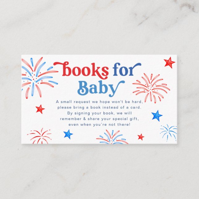Carte D'accompagnement Red White & Due 4 juillet Livres pour bébé (Devant)