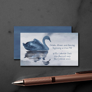 Carte D'accompagnement Reflets Brumeux   Réception de Mariage au Cygne Bl