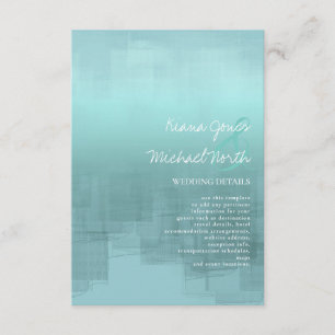 Carte D'accompagnement Réflexions aquarelle Détails ID Turquoise774