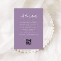 Regal Lavender | Mariage Détails de l'invité Code