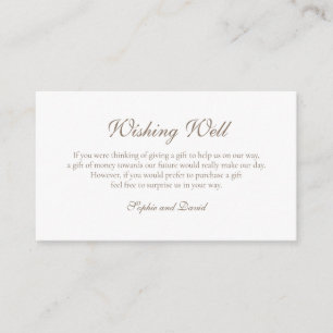 Carte D'accompagnement Regency French Fleur dd Lis Mariage Wishing Well
