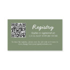 Registre baby shower QR Code Sage Green