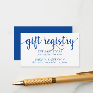 Carte D'accompagnement Registre cadeau bleu simple   Cerulean Any Event