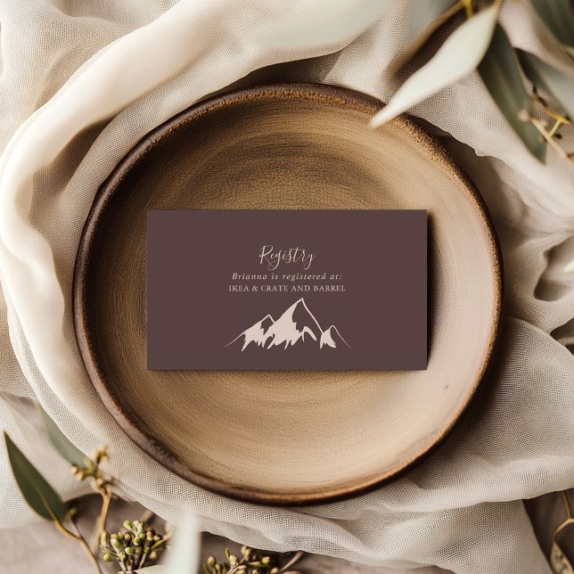 Carte D'accompagnement Registre cadeau de Clear Mountain Mariage campagna (Créateur téléchargé)
