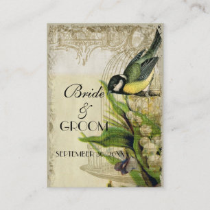 Carte D'accompagnement Registre Cadeau de la cage d'oiseaux de Chanson Ja