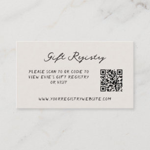 Carte D'accompagnement Registre cadeau manuscrit Décontracté amusant Code