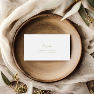 Carte D'accompagnement Registre Cadeau Mariage de calligraphie Idyllique 