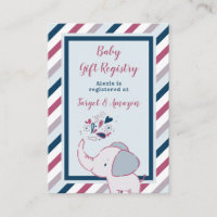 Registre de cadeaux de Baby shower d'éléphant rose