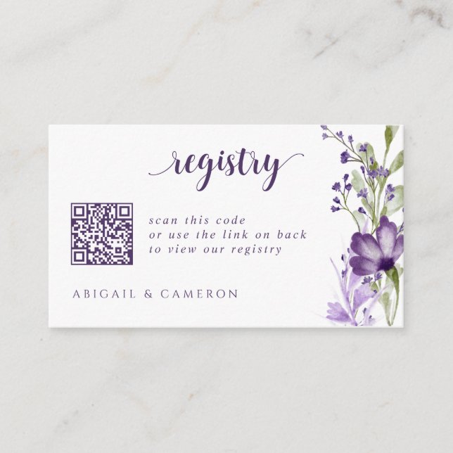 Carte D'accompagnement Registre de Fête des mariées de Mariage Fleur sauv (Devant)