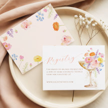 Registre de mariage floral Pétals & Prosecco