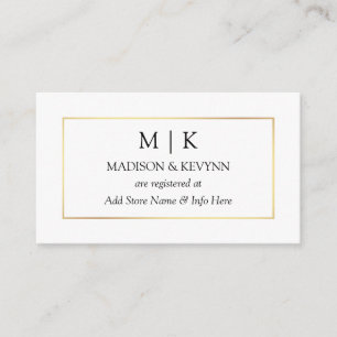 Carte D'accompagnement Registre de mariage minimaliste moderne simple mon