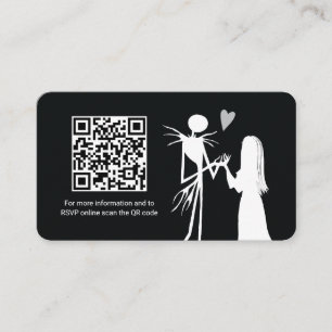 Carte D'accompagnement Registre de mariage Nightmare Before Christmas