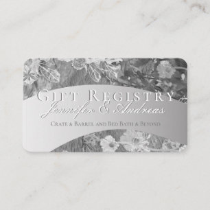 Carte D'accompagnement Registre des cadeaux d'argent de mariage d'hiver