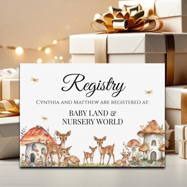 Carte D'accompagnement Registre des cadeaux de Baby shower pour animaux f (Créateur téléchargé)